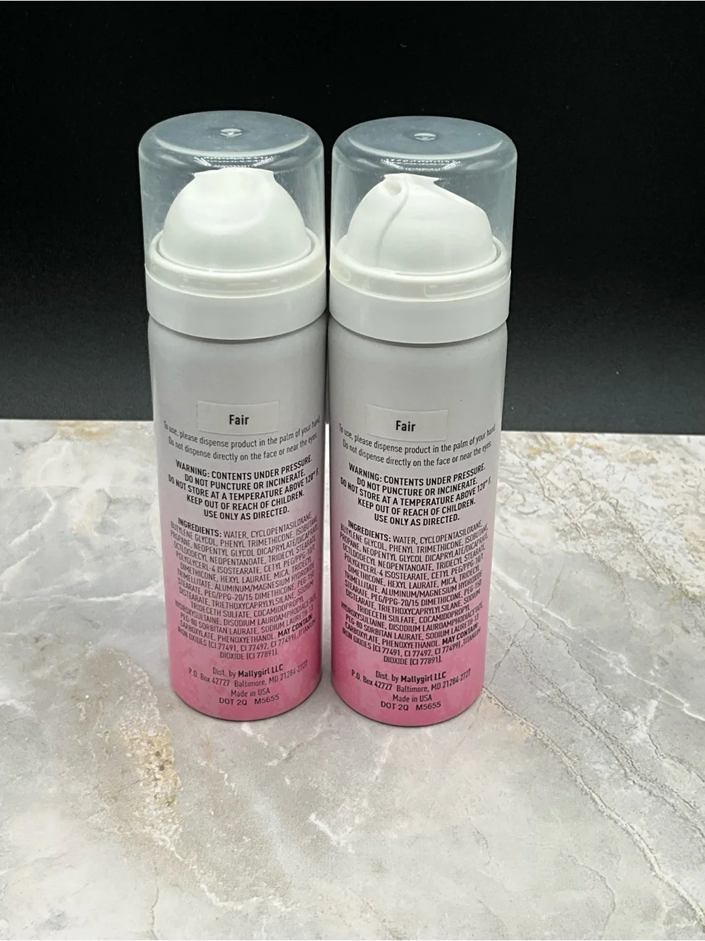 2 Mally Beauty Effortless Airbrush Perfect Skin Mousse -fair new